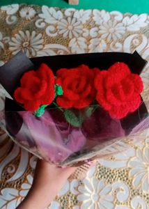 Crochet Rose  Flower Bouquet