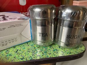 Brand New Tea Sugar Steel Containers