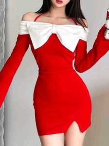 Festive Red Bow Dress