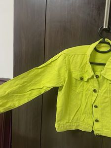 Lime Green Denim Jacket
