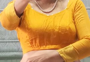 Yellow Saree Blouse