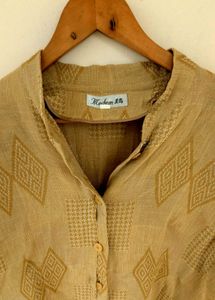 khadi jute style shirt korean branded new