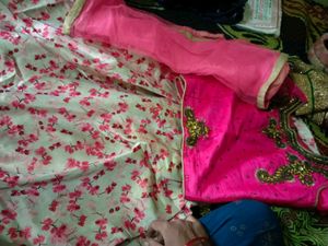 Pink Floral Anarkali Suit