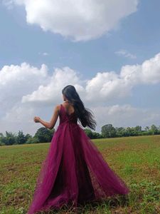 Purple Gown With Pocket