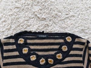 Striped Button-Down Cardigan