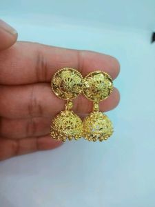 Brand New Golden Jhumka With FREE POD BAGS
