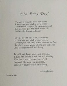 Vintage &#34;The Rainy Day&#34; Print
