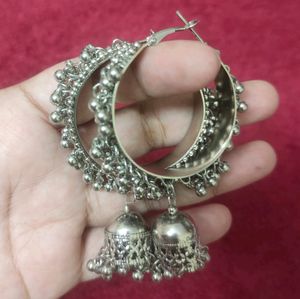 Oxidised Hoop Earrings