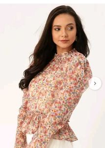Twenty Dresses Floral Print  High Neck Top