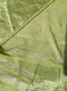 Parrot Green Saree