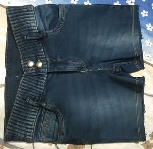 Dark Wash Denim Mini Short
