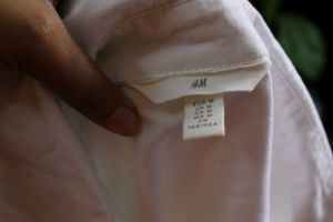H&amp;M White Shirt Dress without Belt