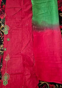 pack of 2 Embroidered Dress Material( with mild di