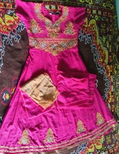 Pink Anarkali Set