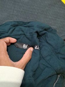 woman's Green Button-Up Shirt