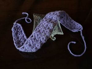 Crochet Lace Headband - Lilac