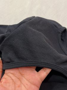Black Ribbed Backless Crop Top with Wrap Ties