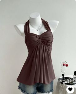 LITTLEBOX- Brown Halter Top