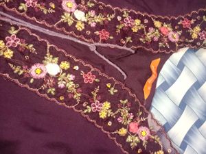 Purple Embroidered Kurta Set