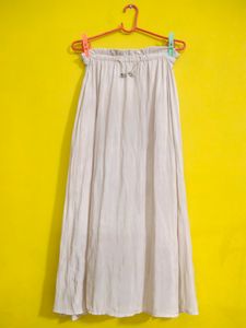 Beige Flowy Skirt