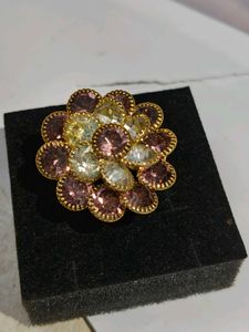 Gemstone Flower Ring