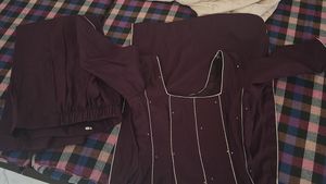 Purple Embroidered Indian Suit