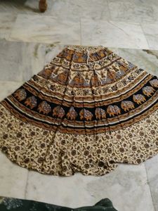 Elephant Print Ethnic Skirt