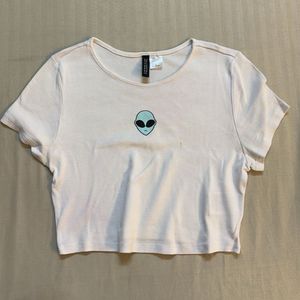 Alien Graphic Crop Top