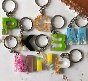 Resin Alphabet Keychain ❤