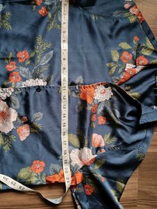 Floral Print Shiny SHEIN SHIRT