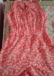 Floral Print Ruffled Jumpsuit