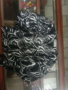 Zebra Print Wrap Top