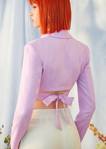 Lilac Cropped Blazer