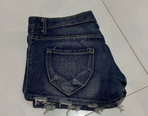 Distressed Denim Mini Shorts