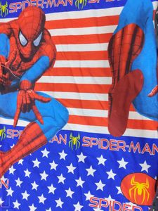 Spiderman Single Bedsheet Unstitched Material With Pillow Cover Material