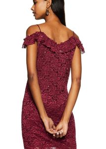 Only maroon Lace Dress