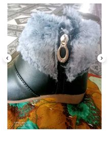 Toddler Black Faux-Fur Boots