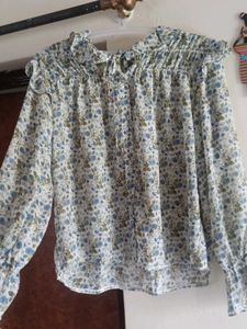 Floral Print Long Sleeve Blouse