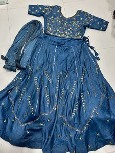 Blue Embellished Lehenga Choli