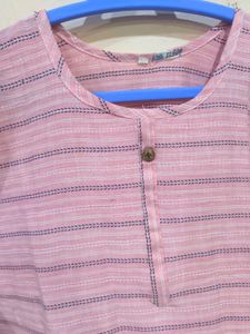 Baby Pink Silver Shine Kurti