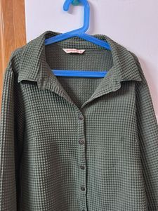 Green Button-Down Shirt