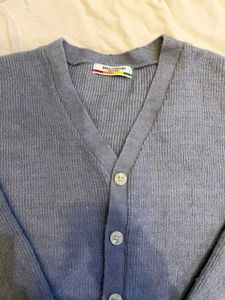 Korean Blue Knit Cardigan