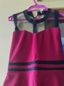 Chic Pink & Black Party Dress
