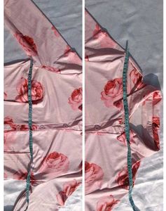 Brand New (Urbanic)Satin Floral Rose Pink Crp Top