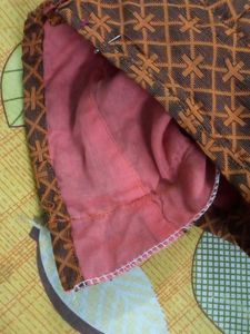 Orange &amp; Black Stitched Blouse