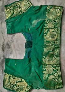 Green Banarasi Silk Blouse,Read Description