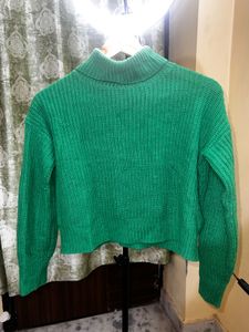 Emerald Green Knit Turtleneck