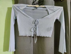 Blue Mesh Cardigan