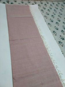 Mauve Throw Blanket with Fringe