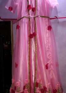 PARTY WEAR GAWN WITH  SEPARATE NET JACKET